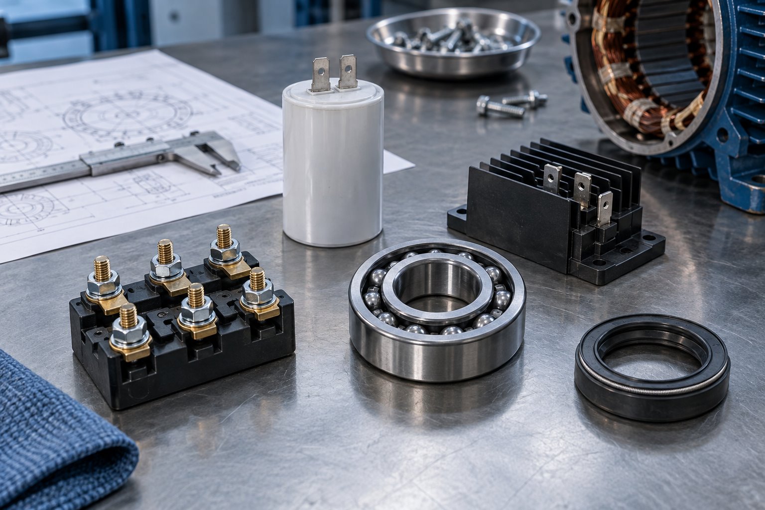 Elektrik Motor Yedek Parçaları hizmeti için teknik görsel